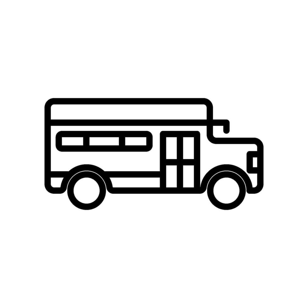 school bus sign symbol vector