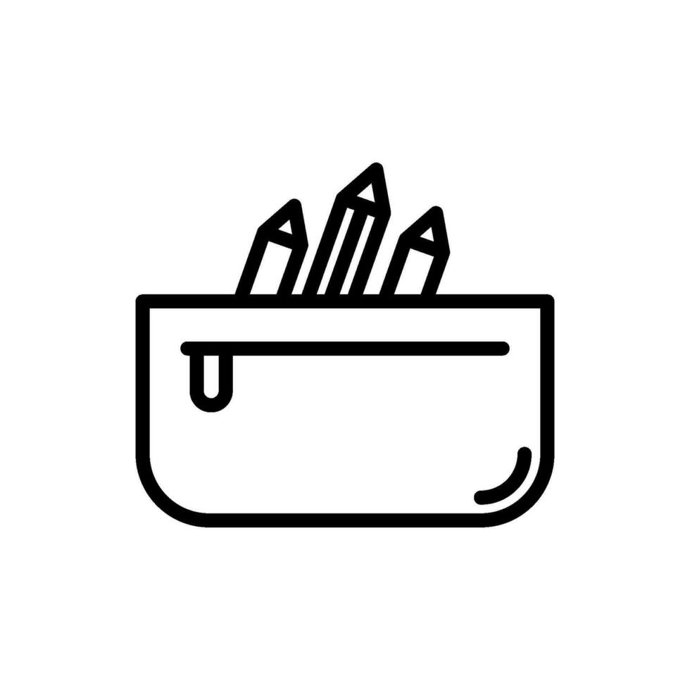 pencil case sign symbol vector