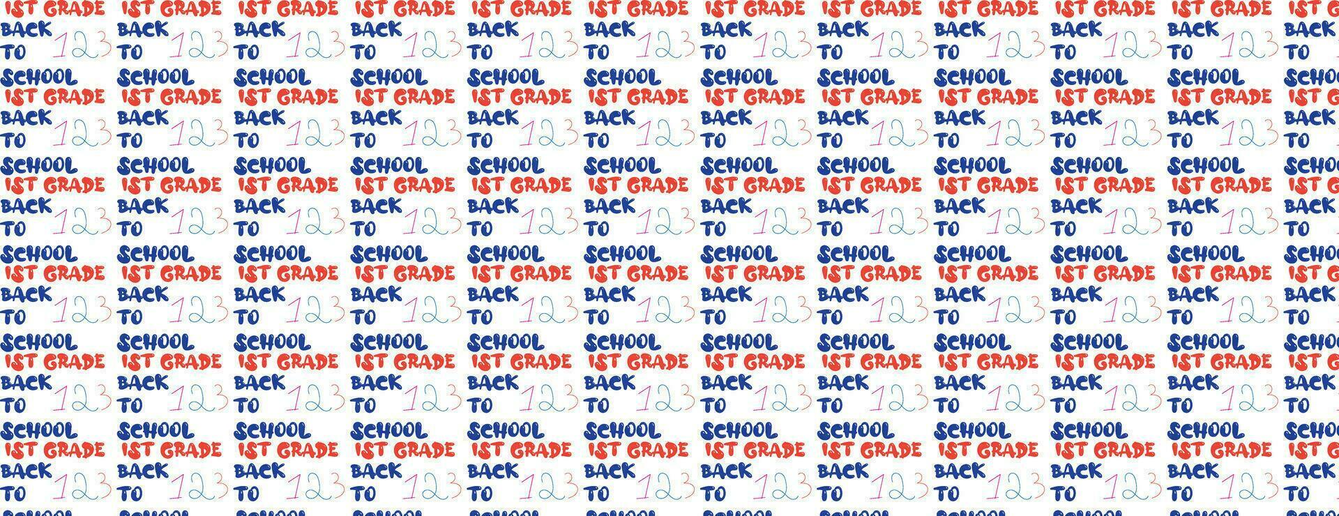 School background. Seamless pattern with doodles. Vector