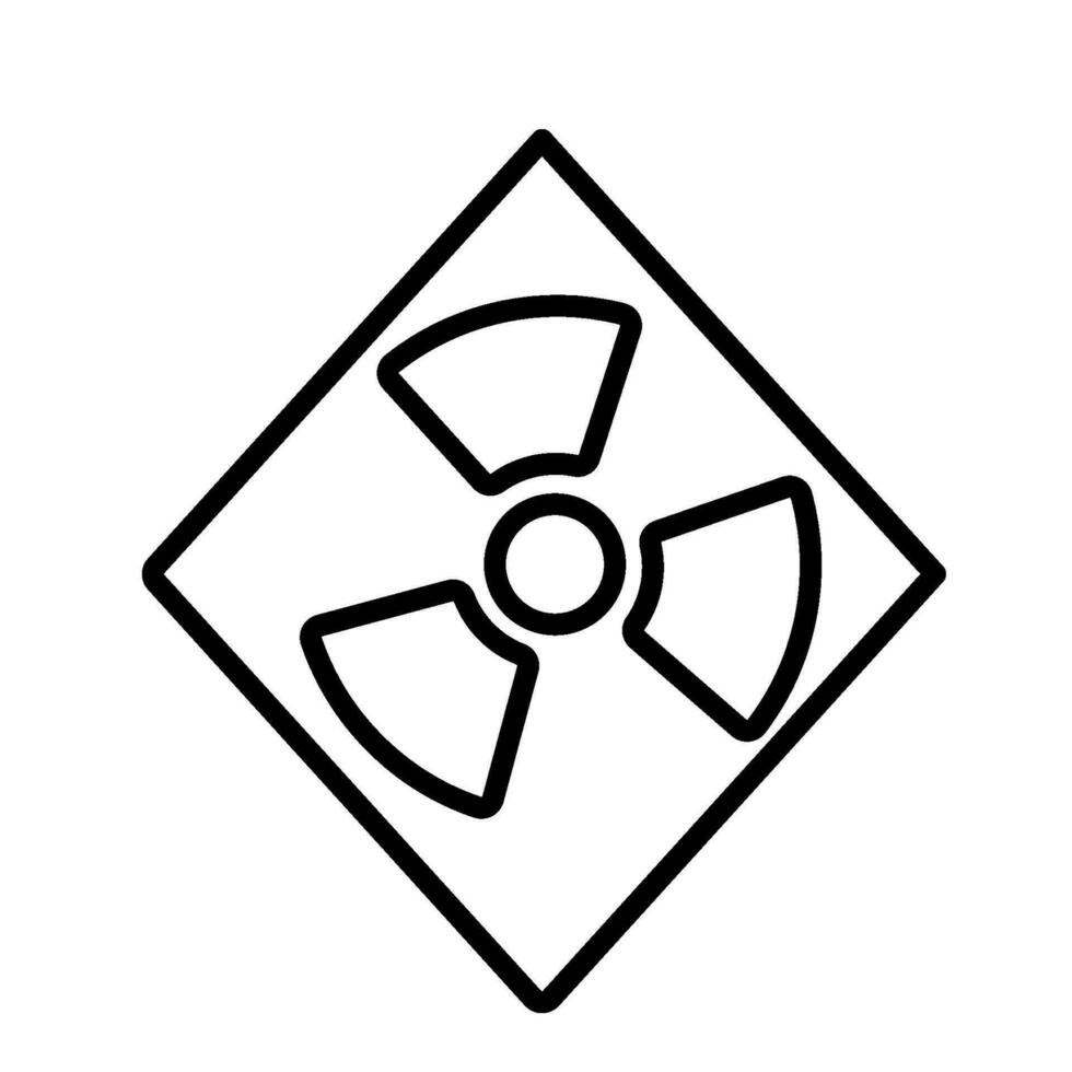 science radiation sign symbol vector