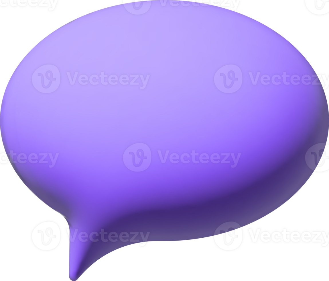 social media mail sms icon. 3d cartoon illustration. speech bubble png