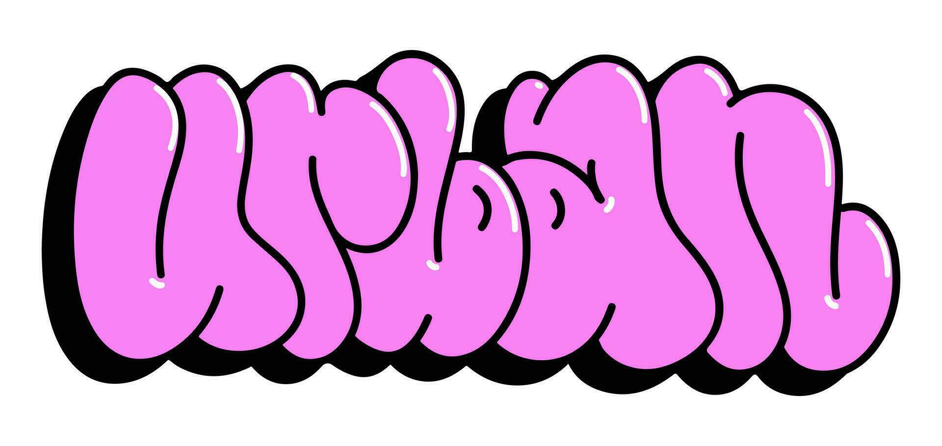 multicolored background, graffiti letters, bright colored inscriptions in the style of graffiti street art vector