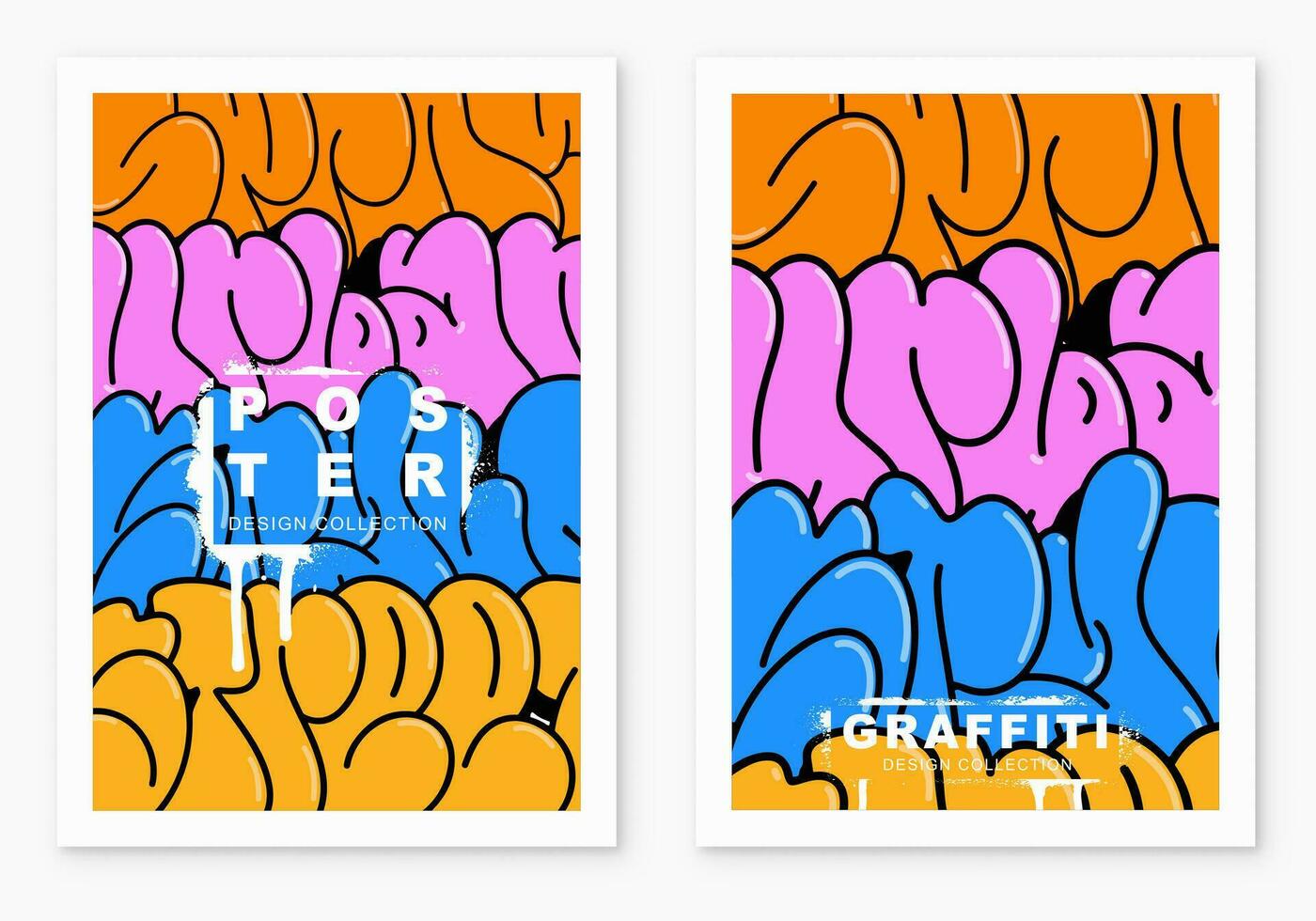 multicolored background, graffiti letters, bright colored inscriptions in the style of graffiti street art vector