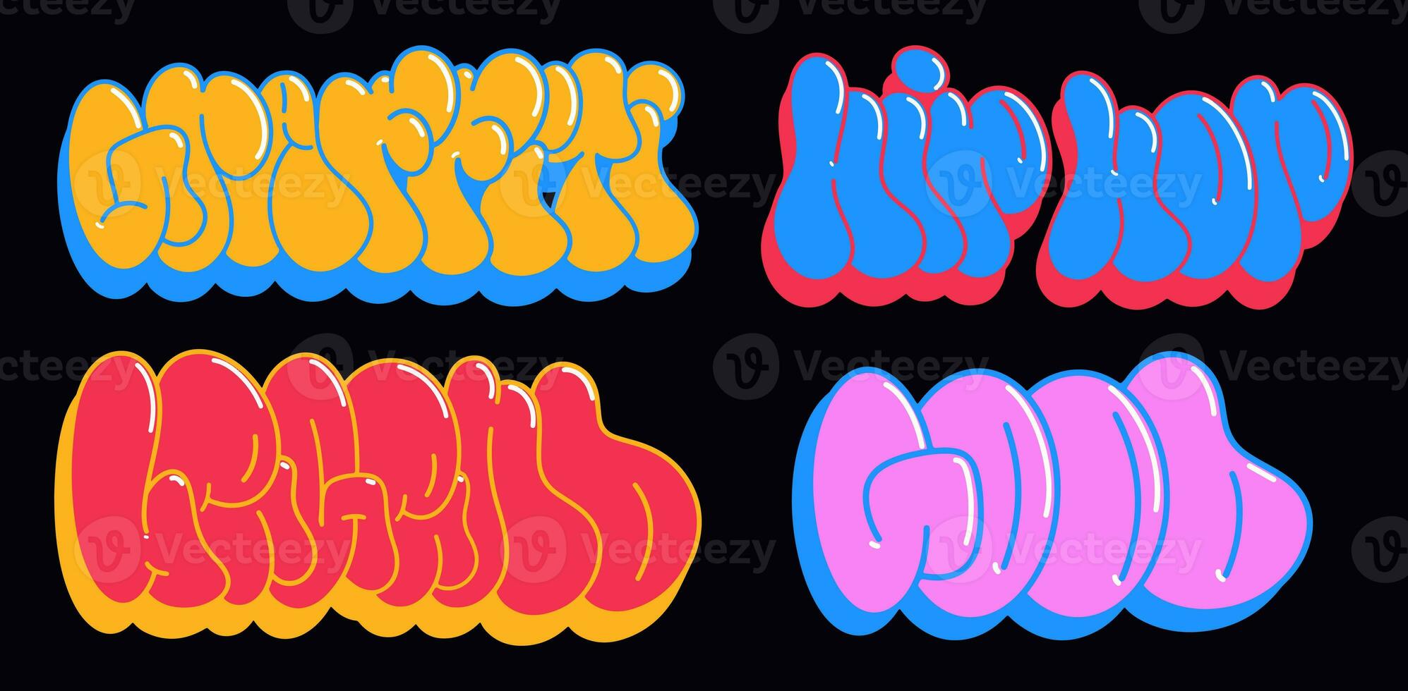 multicolored background, graffiti letters, bright colored inscriptions in the style of graffiti street art photo