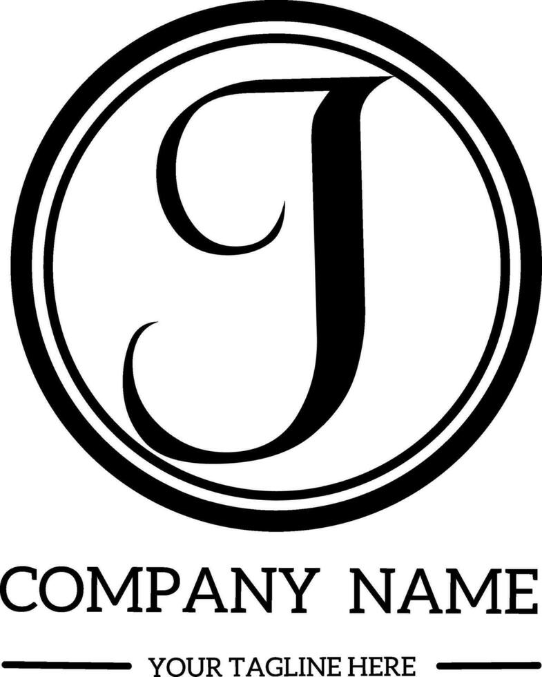 J initial logo for photography and other business. simple logo for name. vector