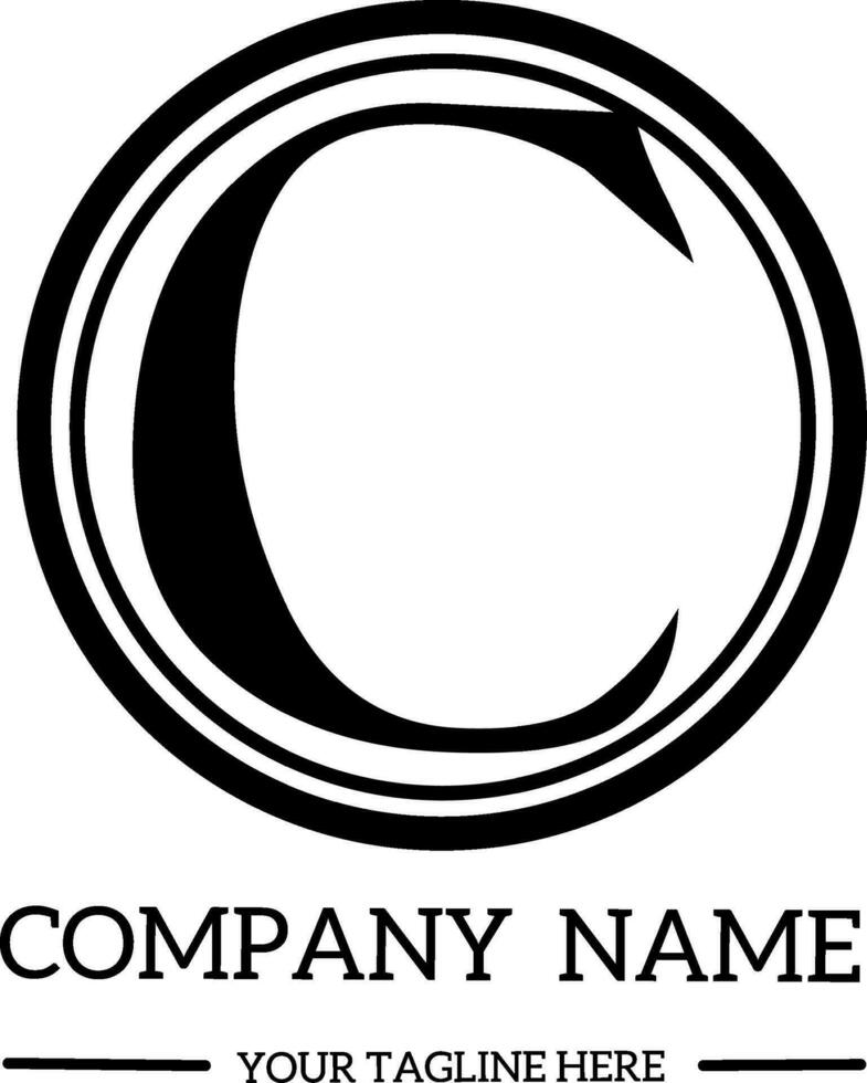 C initial logo for photography and other business. simple logo for name. vector