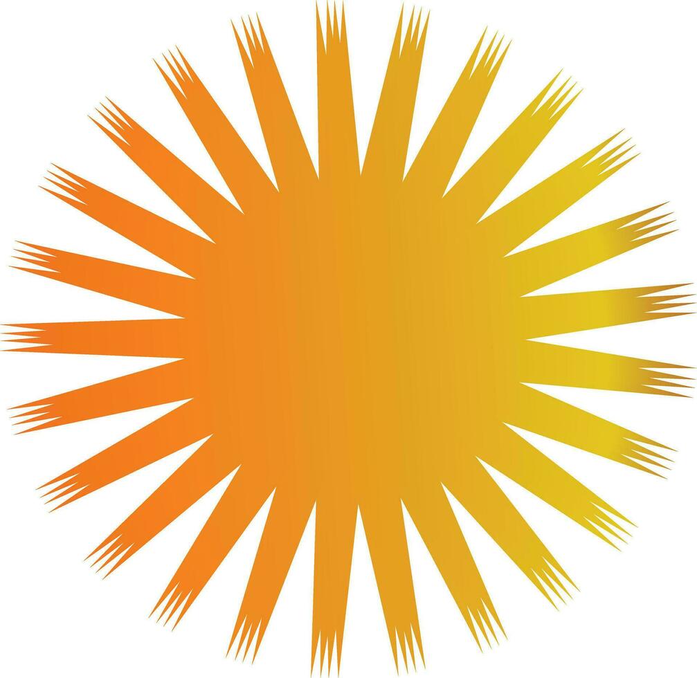 Sunburst. Vector illustration. Isolated on a white background.