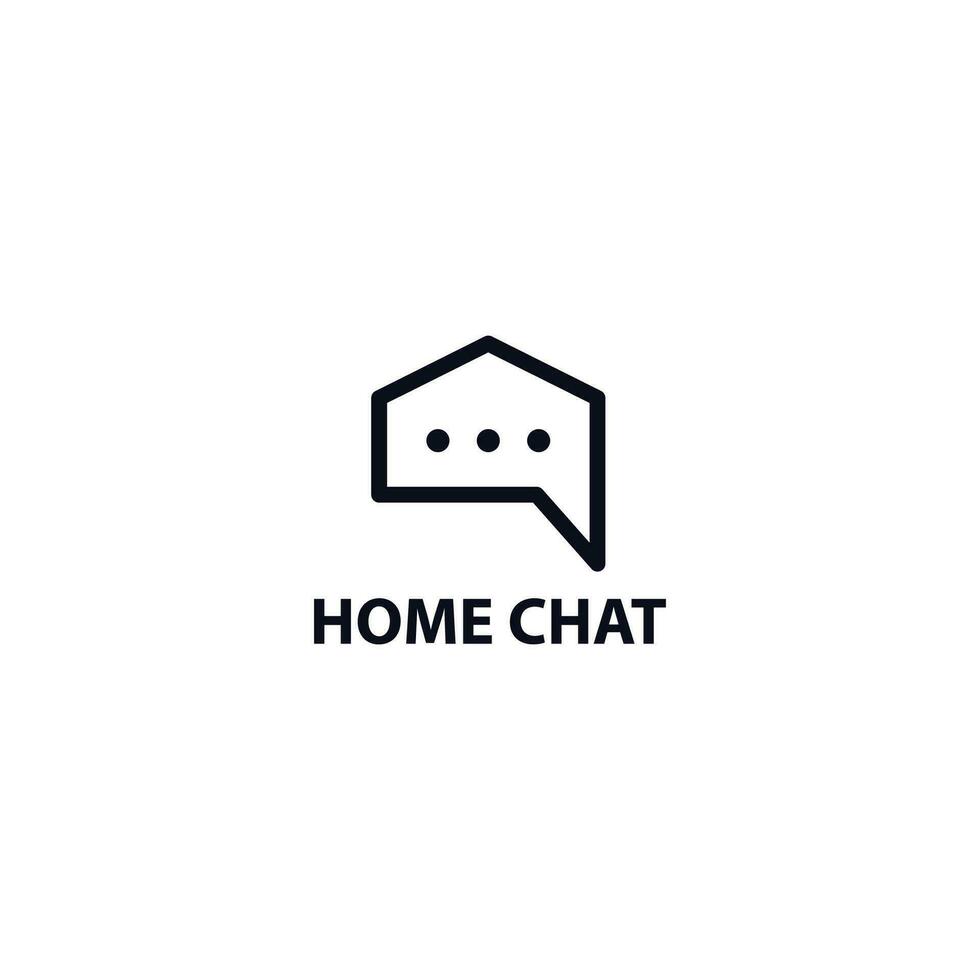 home chat simple logo vector