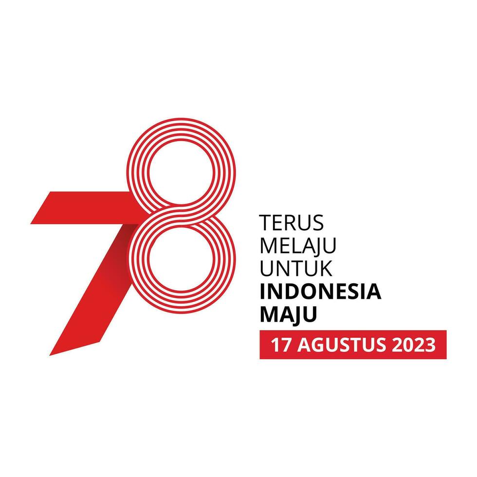 logo hut 78 ri republic indonesia vector