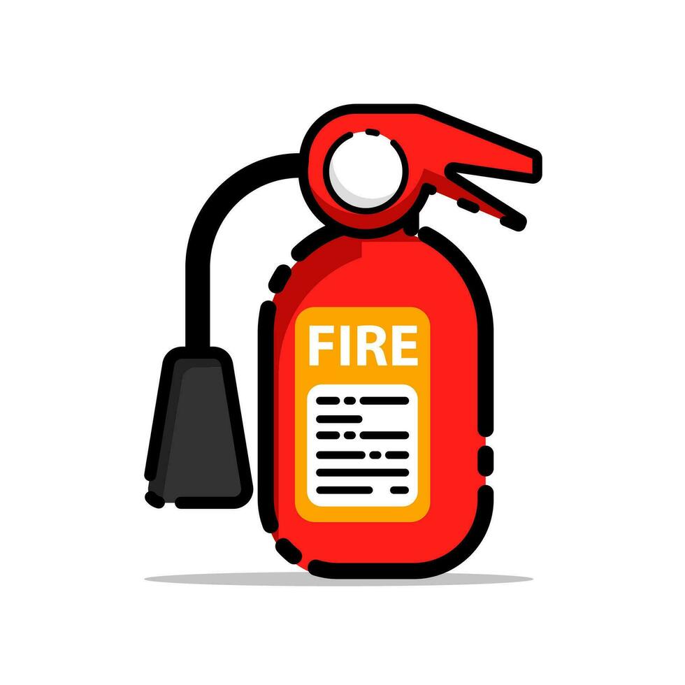 filled outline fire extinguisher vector icon flat design