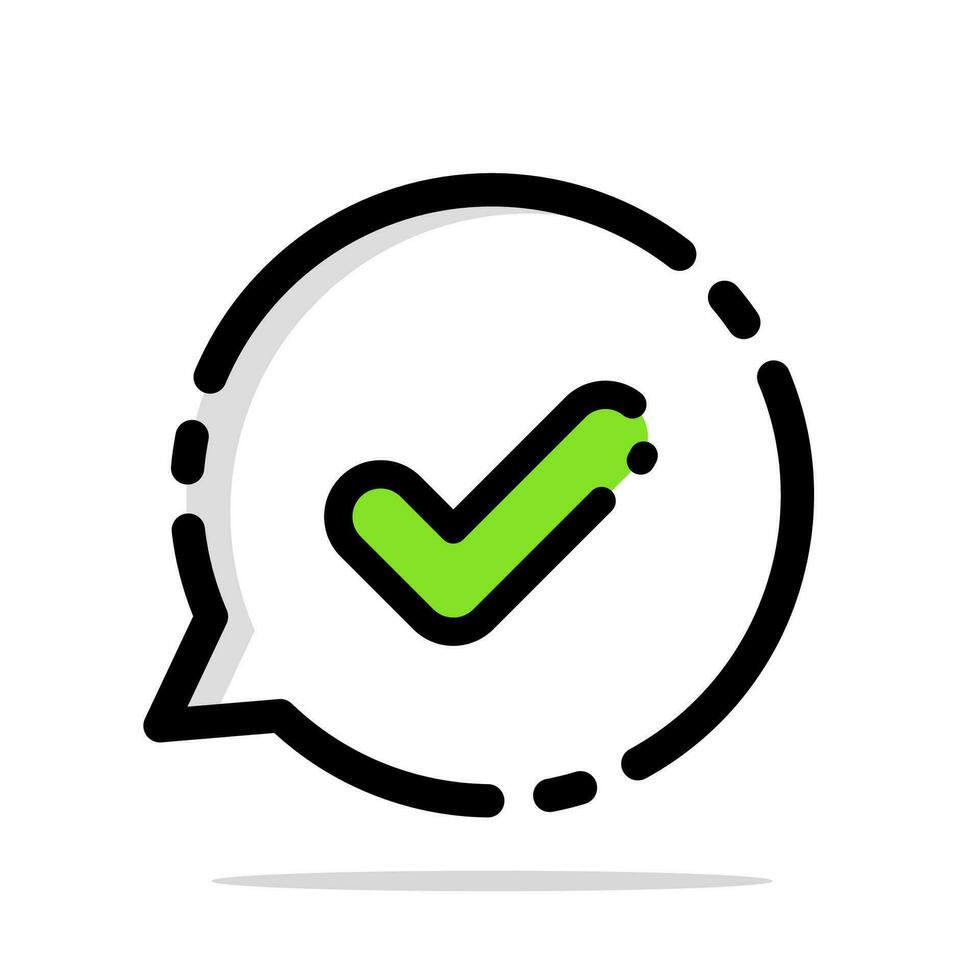 filled outline speech bubble vector icon flat design