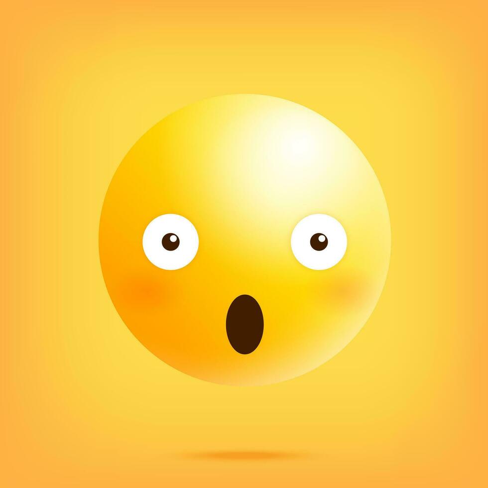 Smiling yellow emoticon on a yellow background vector