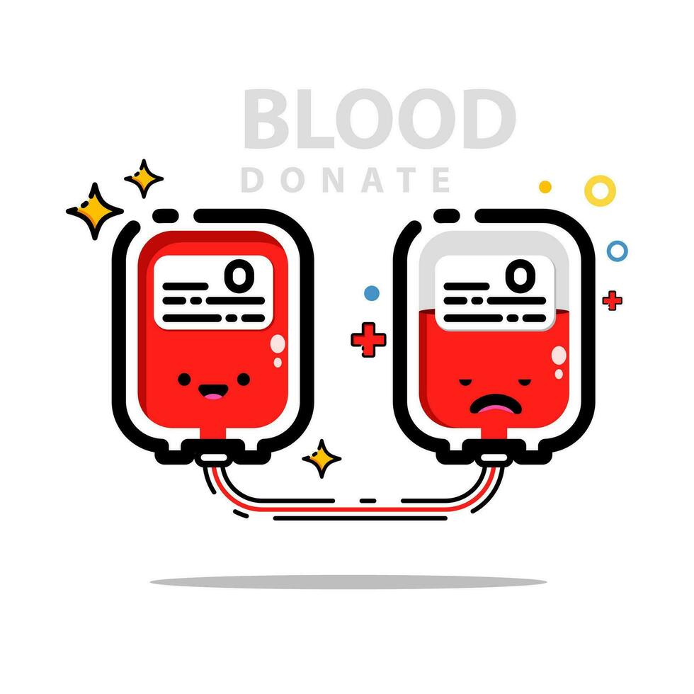 lleno contorno sangre donar vector icono plano diseño