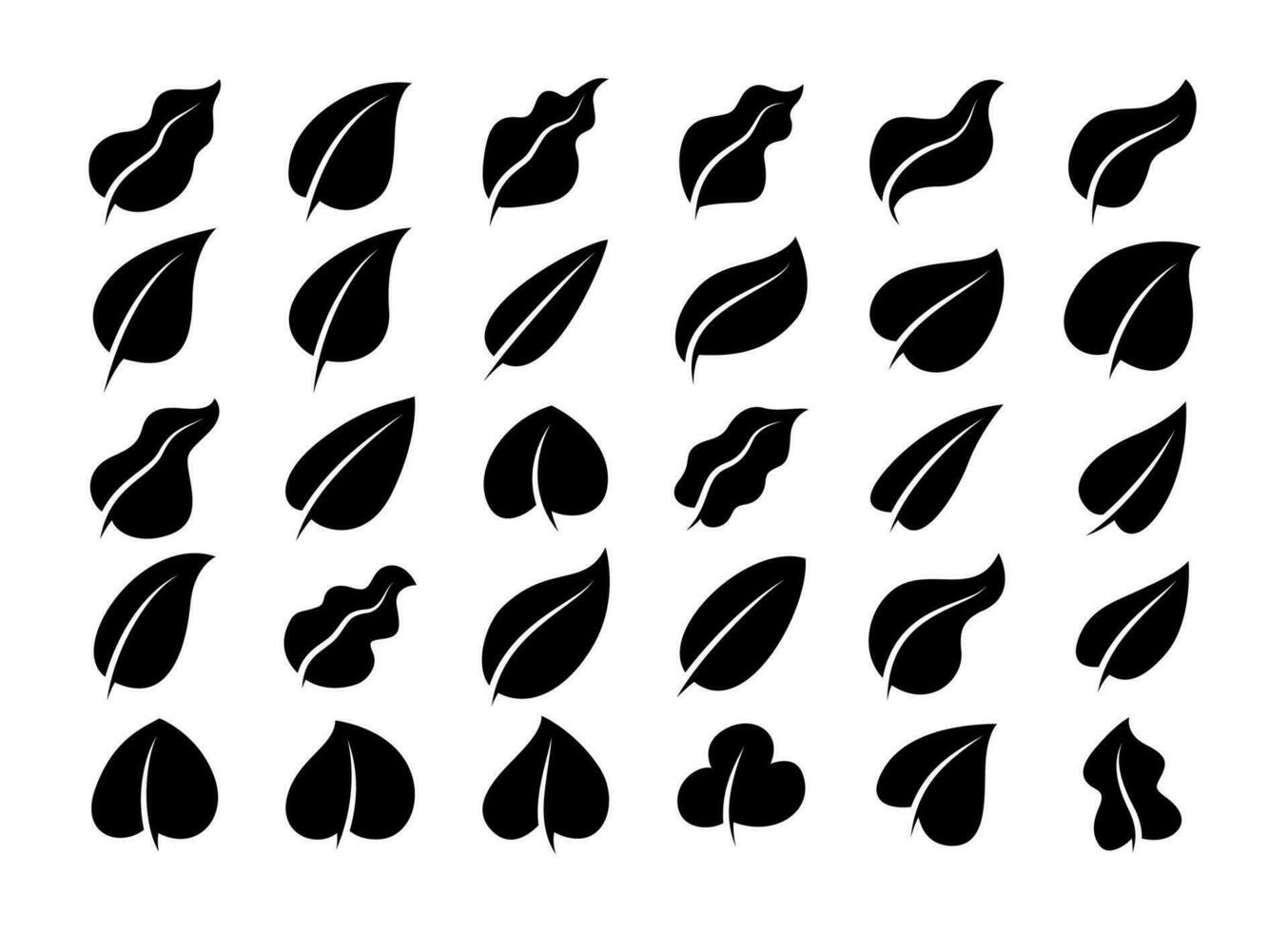 Leaf Silhouettes Vector Collection