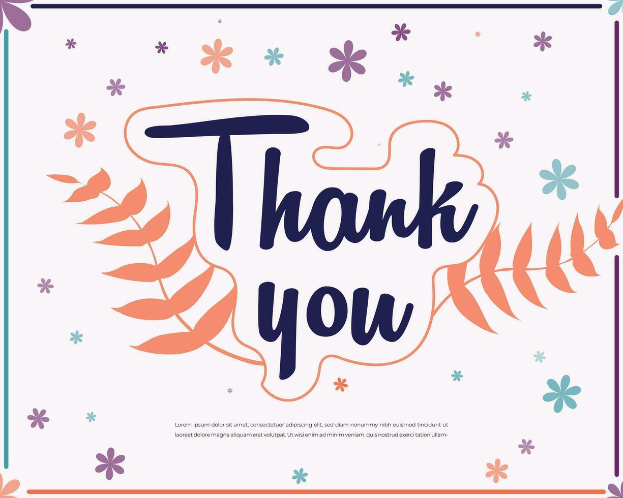 Floral Thank You Cards to Express Gratitude and Cultivate Joyful Appreciation vector