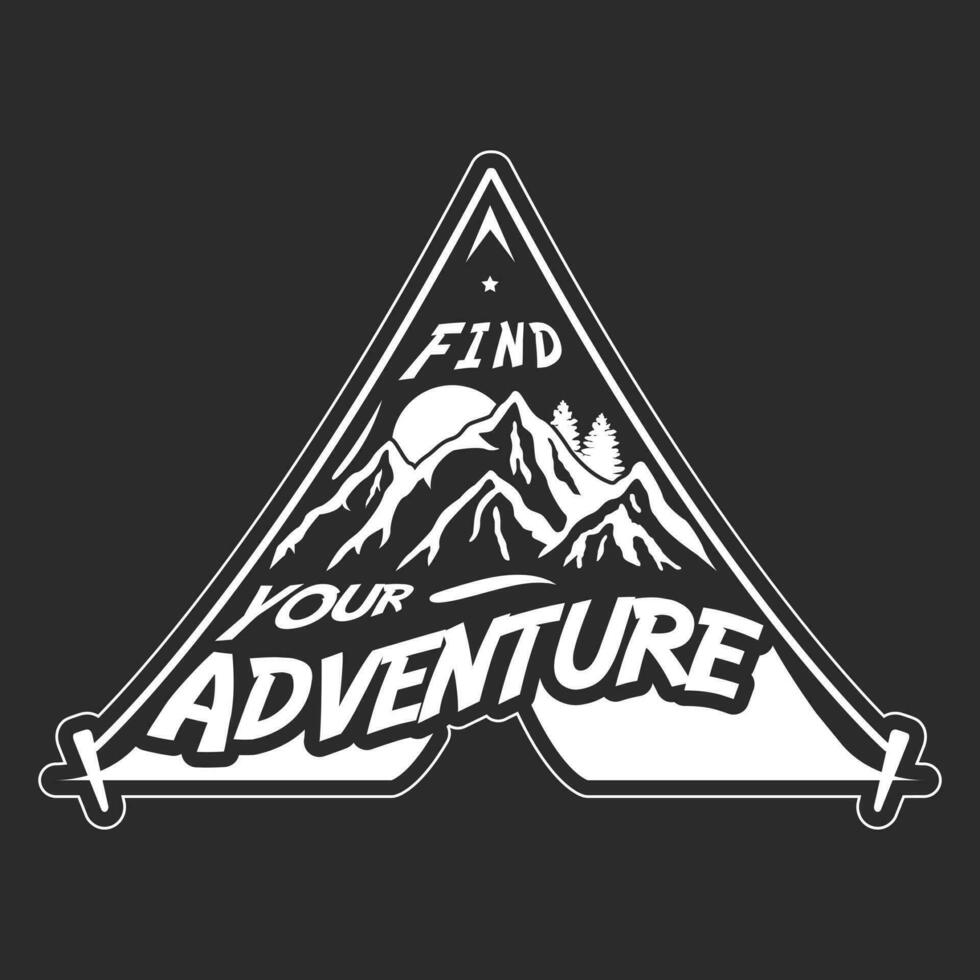 Find Your Adventure Typeface T Shirt Design vector