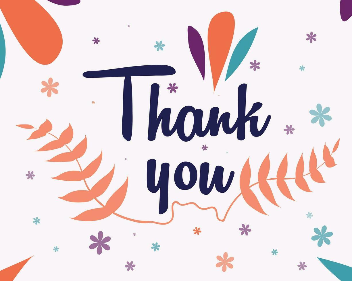 Floral Thank You Cards to Express Gratitude and Cultivate Joyful Appreciation vector