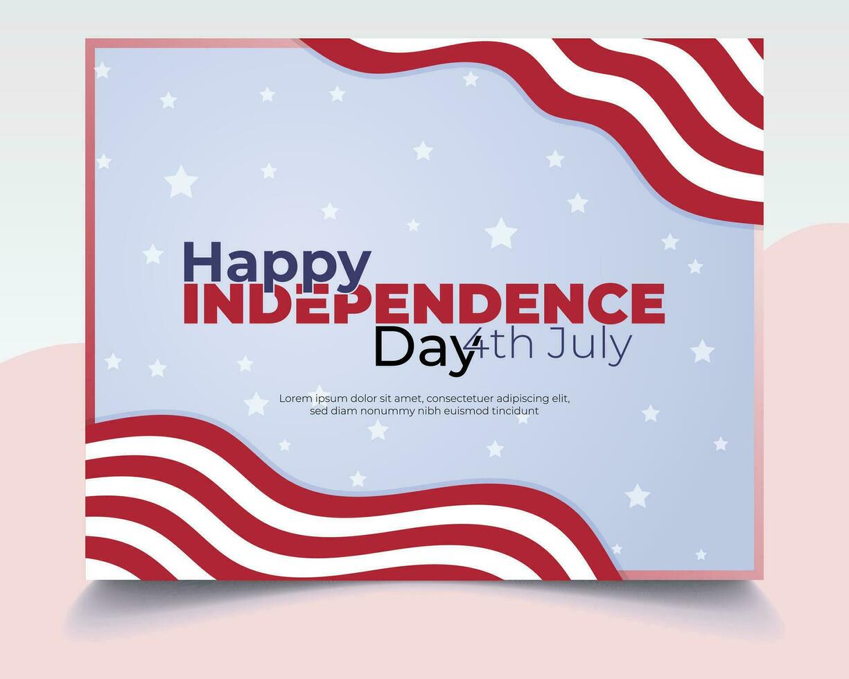 Commemorating American Independence Day with a Patriotic Poster vector