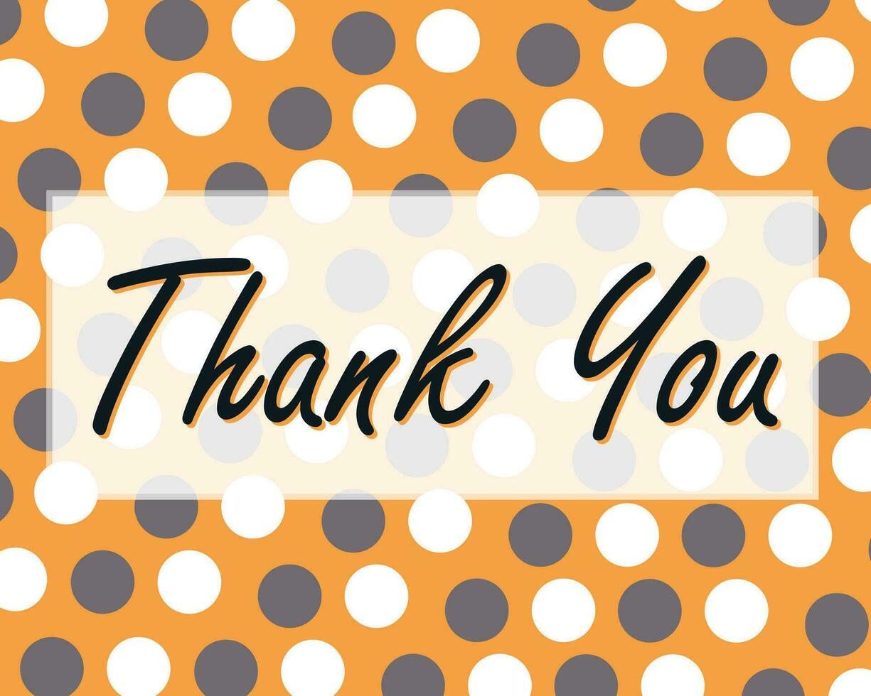 A Thank You Card Design Adorned with Graphic Elements and Artful 'Thank You' Lettering vector