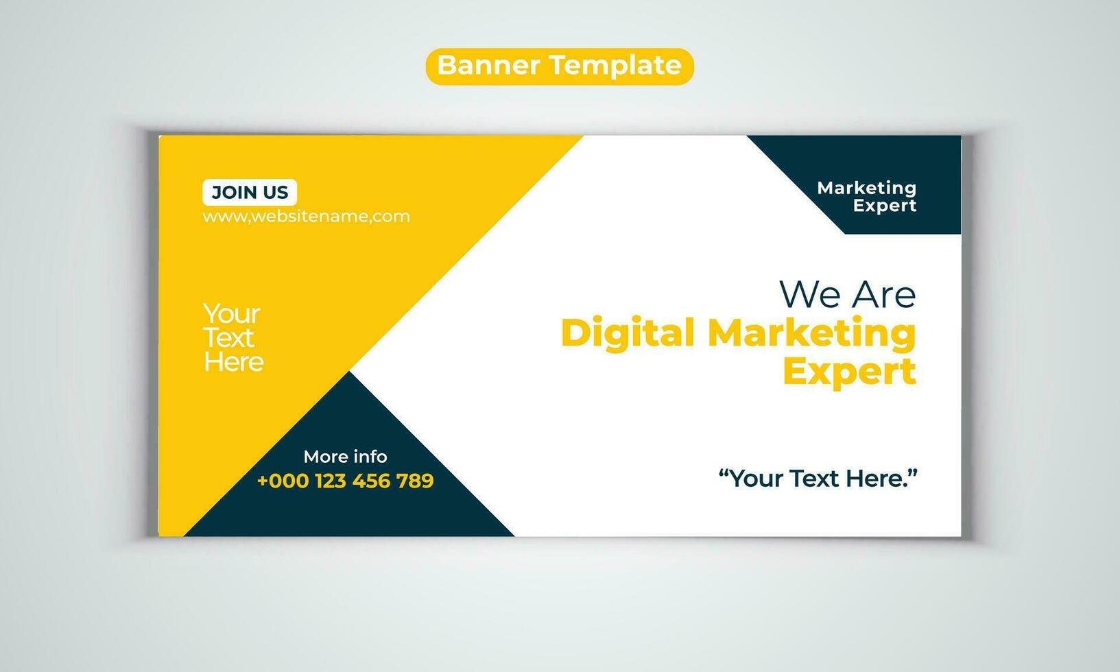digital márketing agencia negocio bandera diseño vector modelo