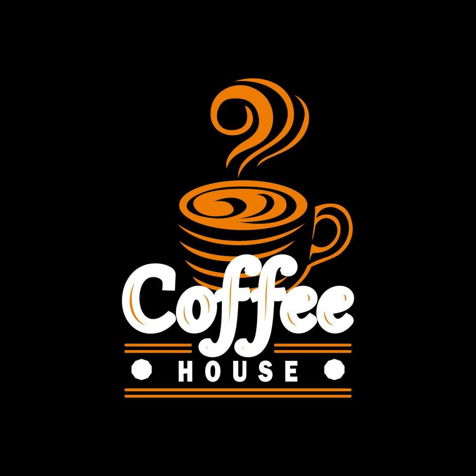 Coffee house logo vectro design vector