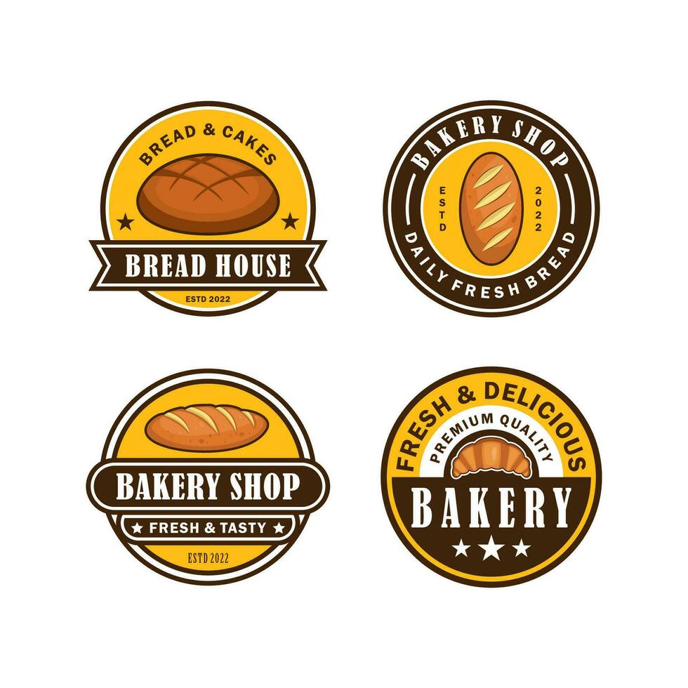 Logo color bakery template design vector