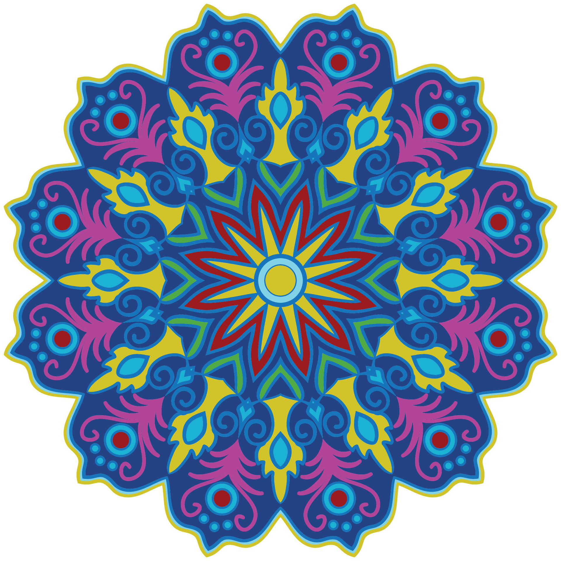 Mandala Painting Apply Different Colors White Background 25777770 Mandala Painting Apply Different Colors White Background 25777770