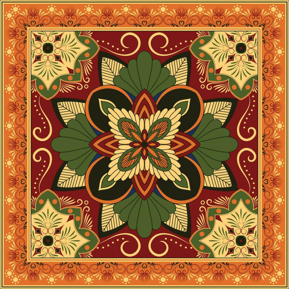 Carpet pattern. Rectangular prayer mats, prayer mats, tea mats, meditation mats. vector
