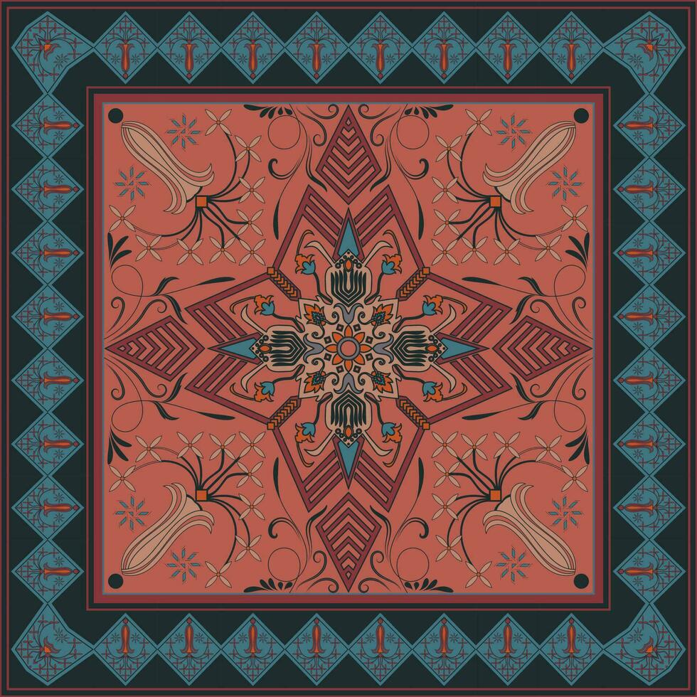 alfombra modelo. rectangular oración esteras, oración esteras, té esteras, meditación esteras vector