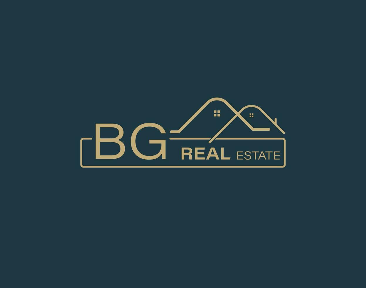 BG Real Estate Consultants Logo Design Vectors images. Luxury Real