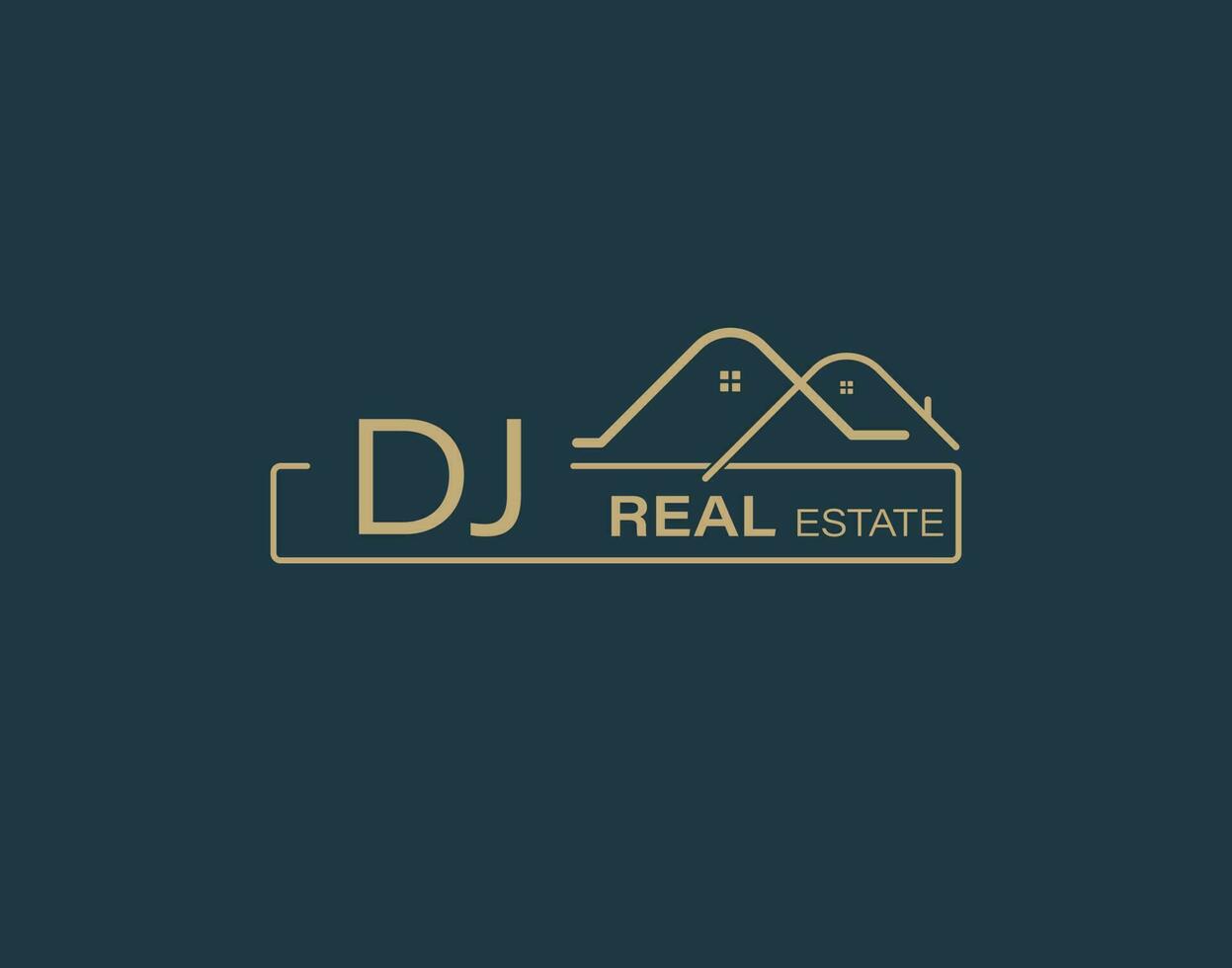 DJ real inmuebles consultores logo diseño vectores imágenes lujo real inmuebles logo diseño