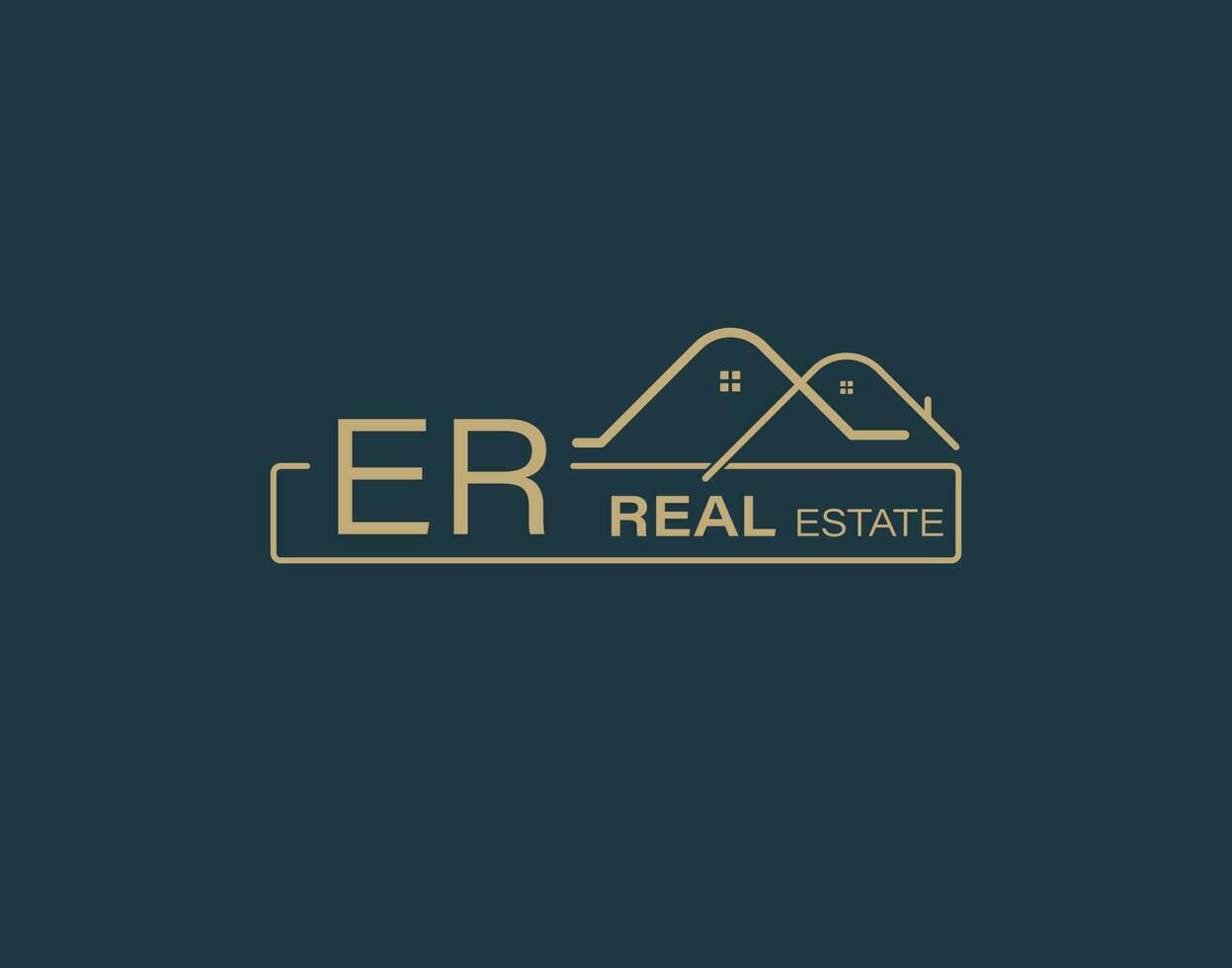 ER Real Estate Consultants Logo Design Vectors images. Luxury Real Estate Logo Design
