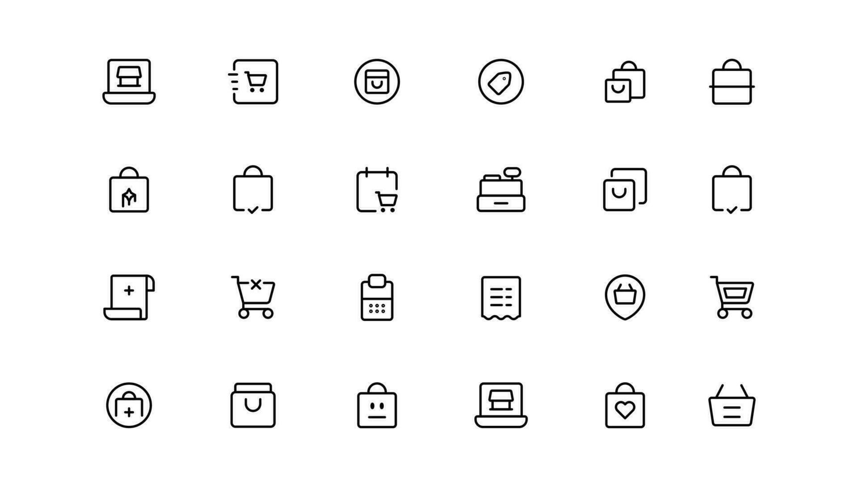 E-Commerce line icons set. E-Commerce outline icons collection. Shopping, online shop, delivery, marketing, store, money, payment, price vector