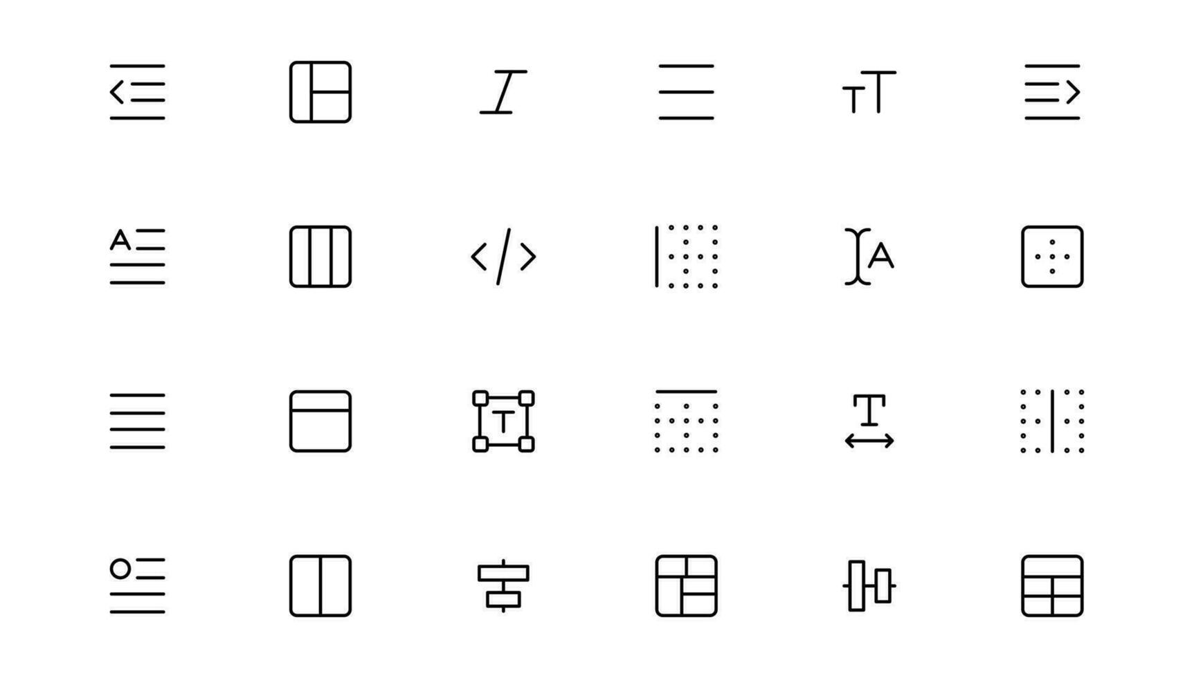 Ui ux icon set, user interface iconset collection. vector