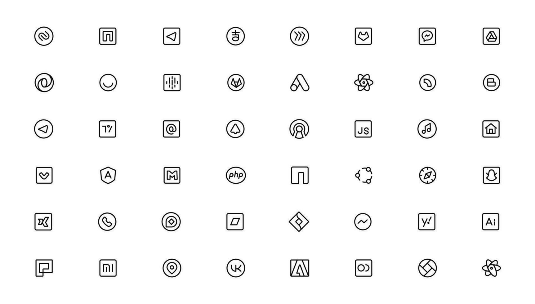Social Media icon for all types company and advertising agency and graphic design project, Best icons for any design vector