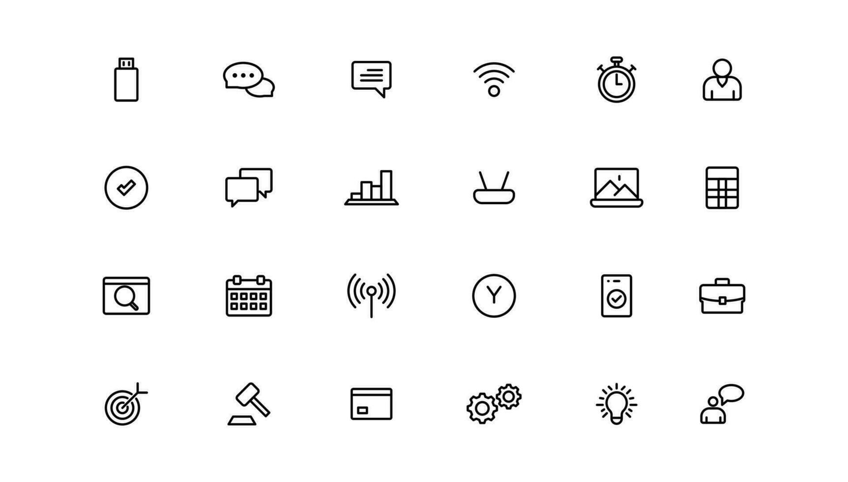 Business and Finance web icons. Vector business and finance outline stroke line icon set with money, bank, check, law, auction, exchance, payment.