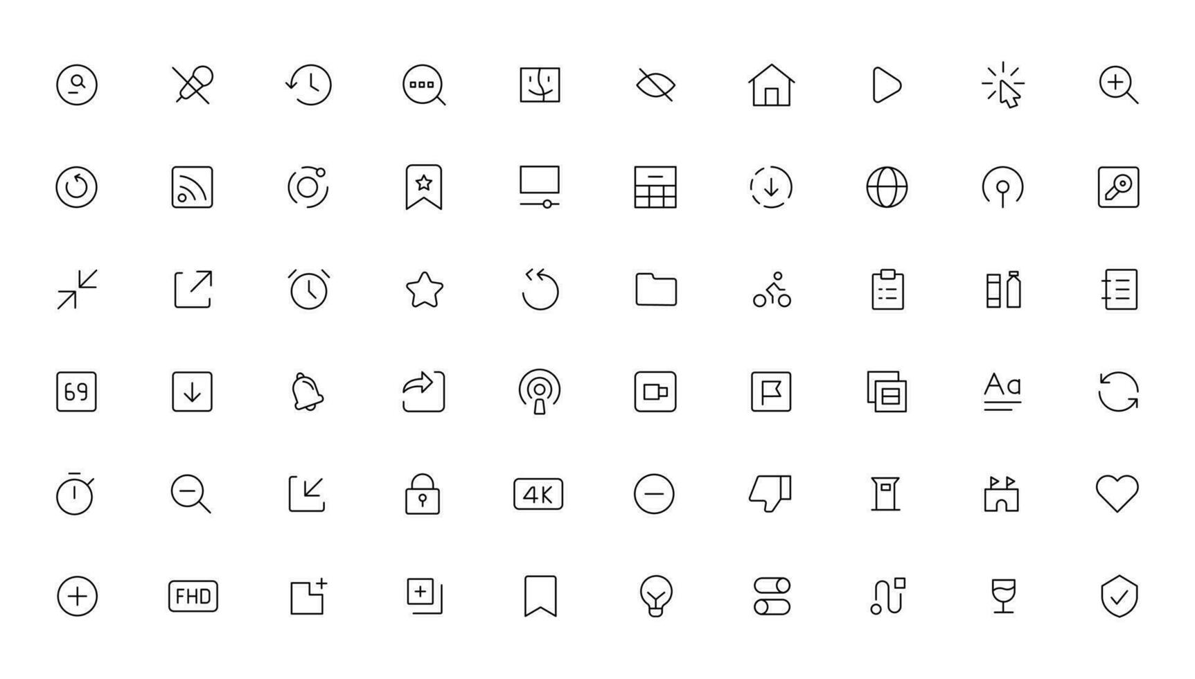 Pixel Perfect. Basic User Interface Essential Set. Line Outline Icons. For App, Web, Print. Editable Stroke. Pixel Stroke Wide with Round Cap and Round Corner vector