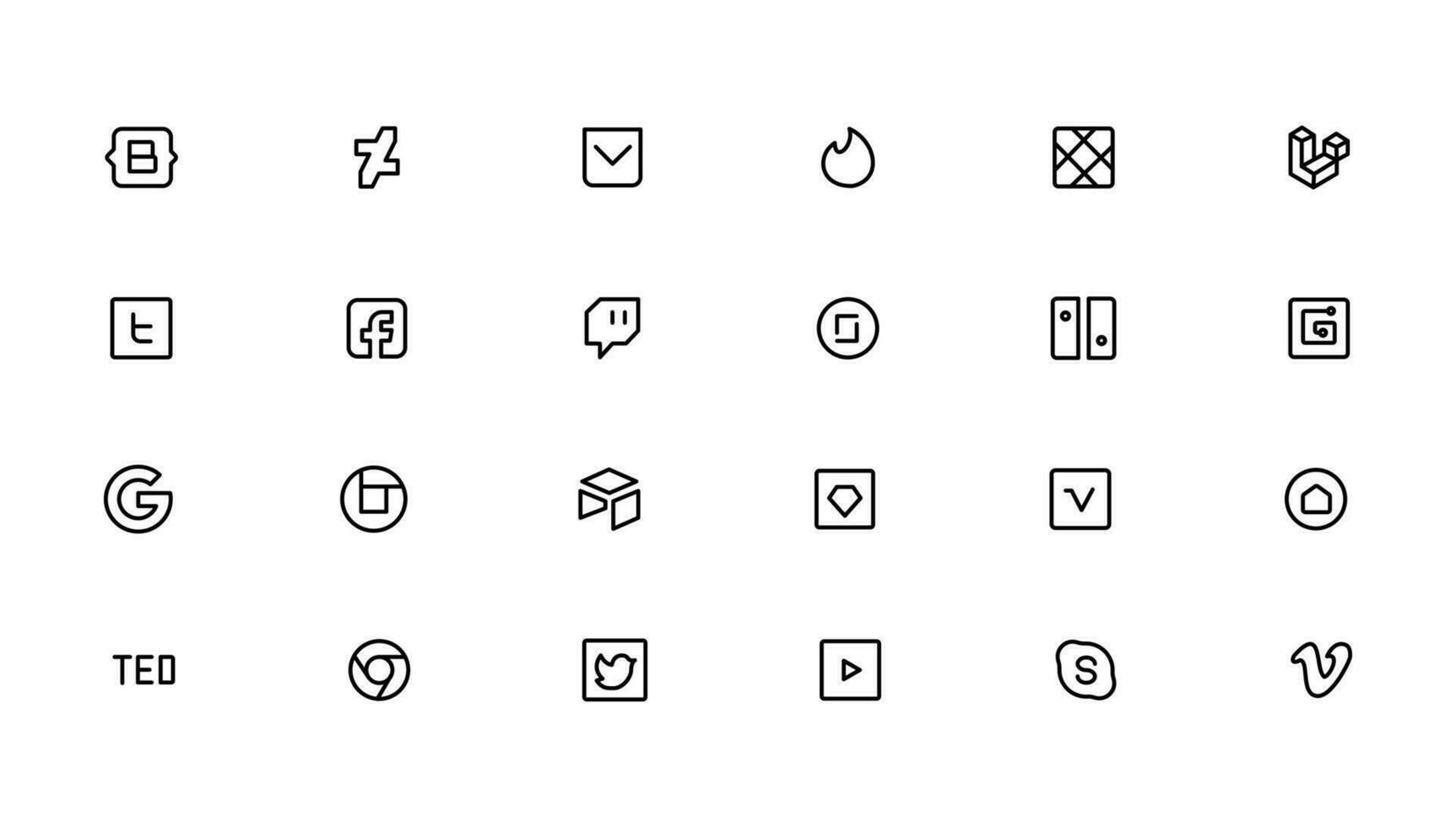 Social Media icon for all types company and advertising agency and graphic design project, Best icons for any design vector