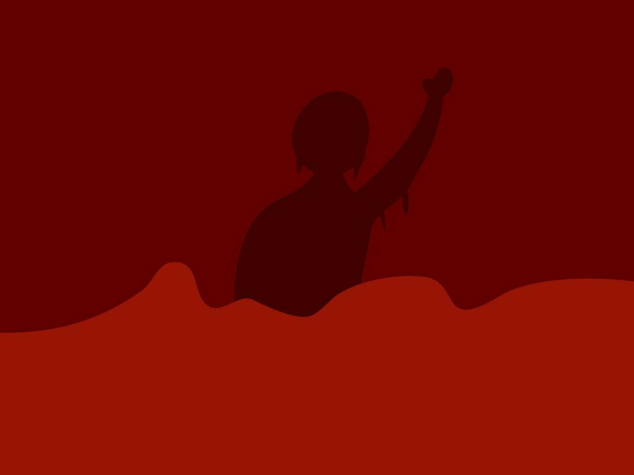 silhouettes of people being tortured in hell vector