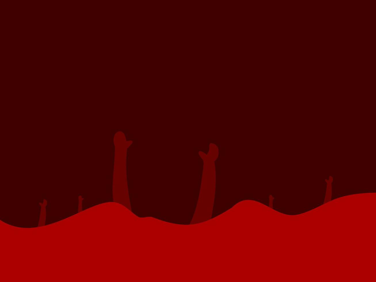 silhouettes of people being tortured in hell vector
