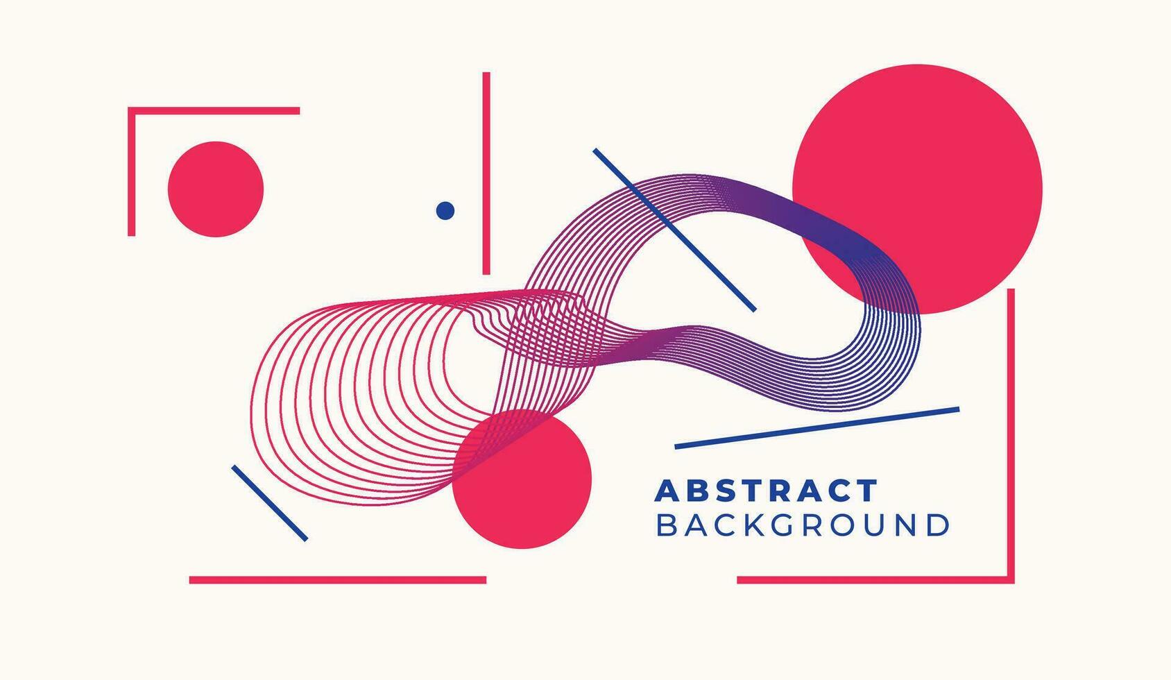 Abstract background with dynamic linear waves. Vector illustration in flat minimalistic style