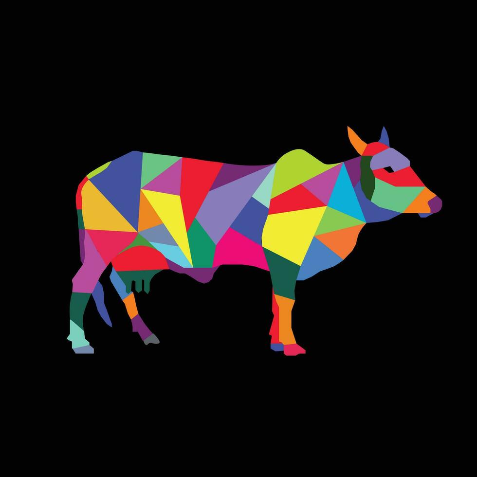 cow vector art illustration