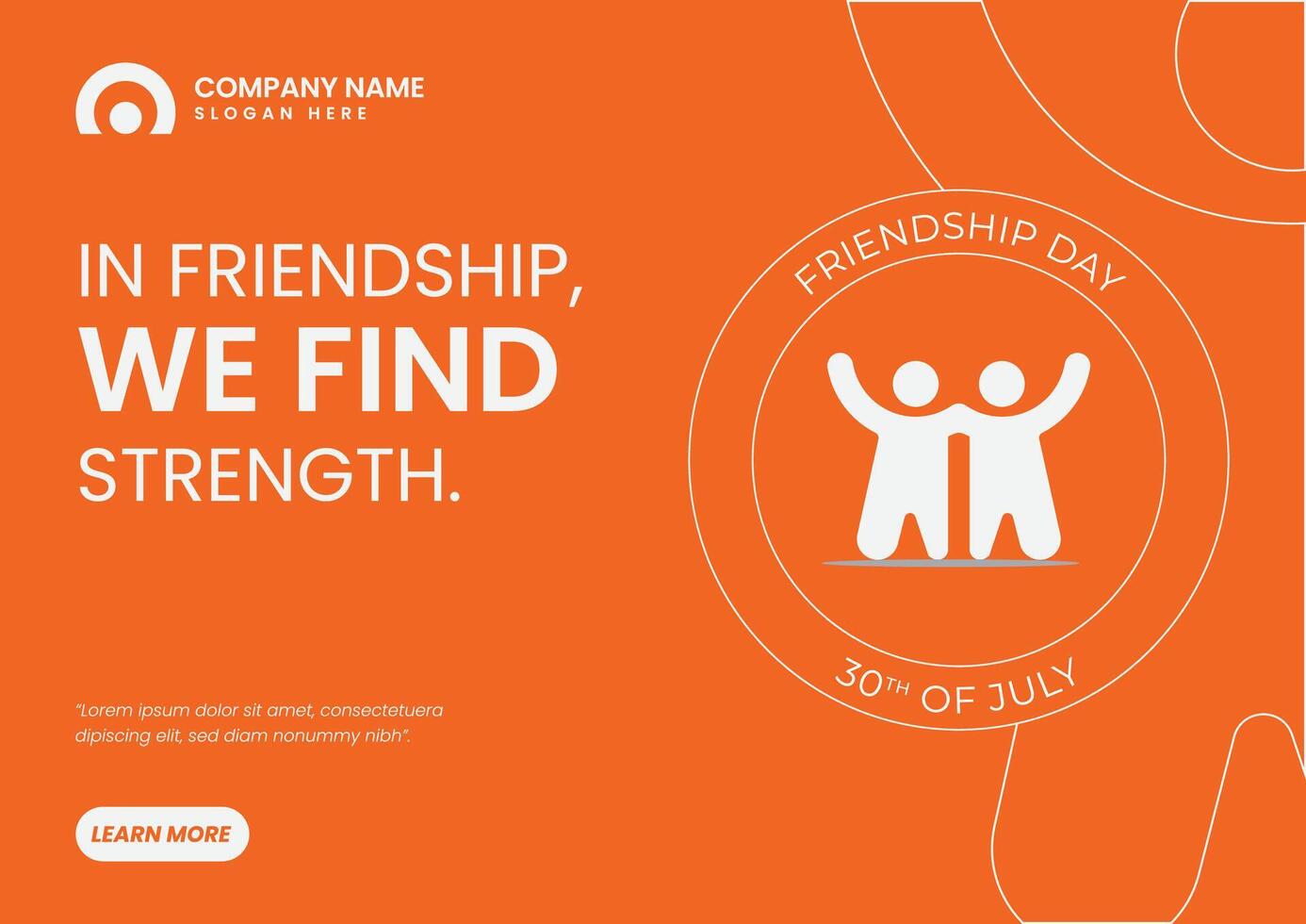 Friendship Day Social Media Banner Design Template vector