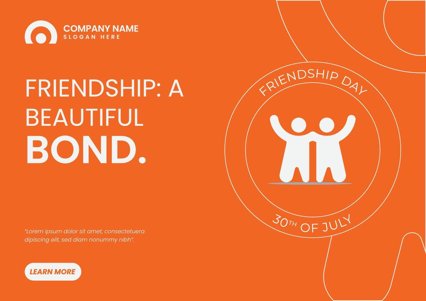 Friendship Day Social Media Banner Design Template vector
