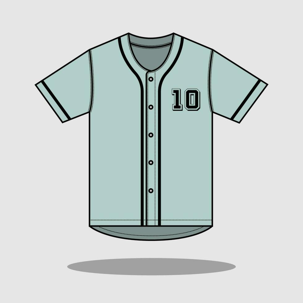 el ilustración de verde béisbol camisa vector