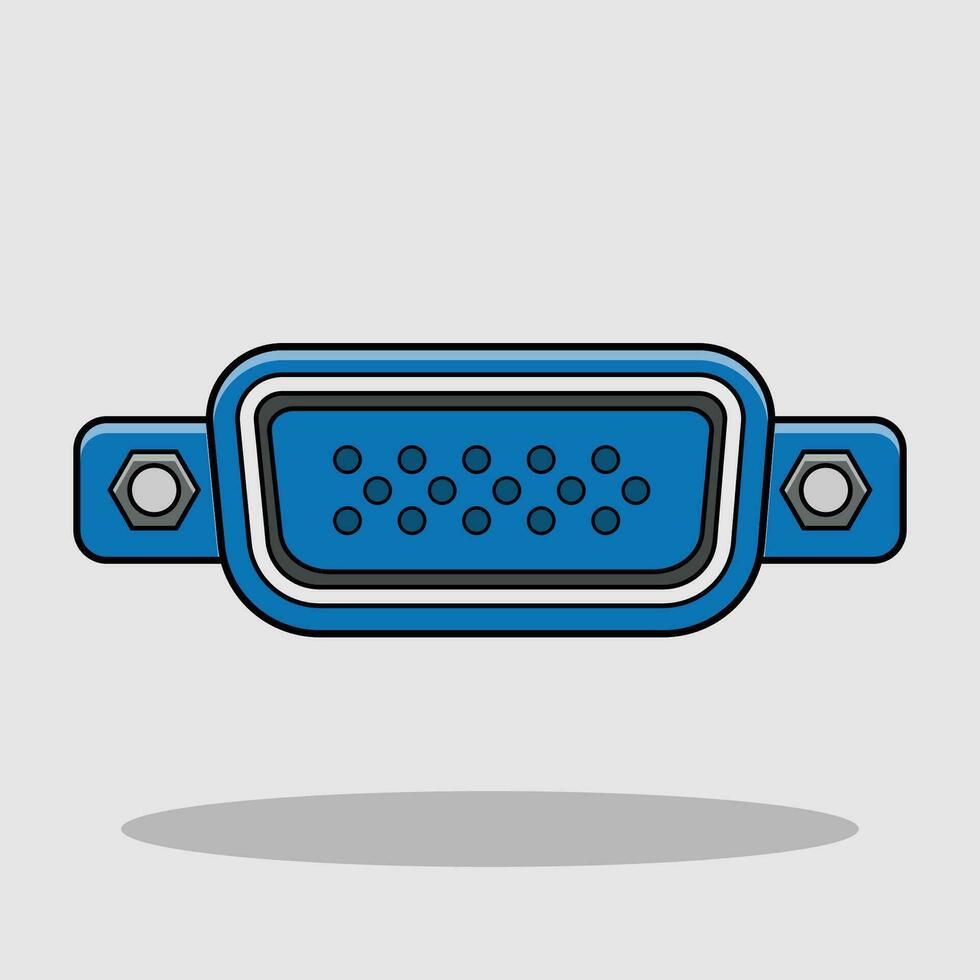 The Illustration of DVI Connector vector