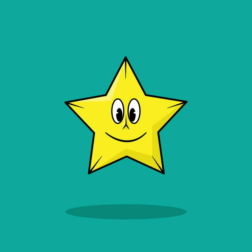 el ilustración de estrella juego con sonrisa vector