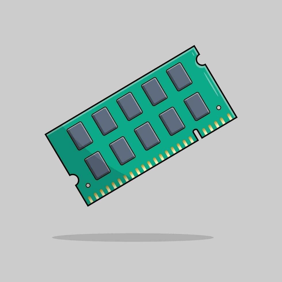 The Illustration of Modern RAM Computer vector