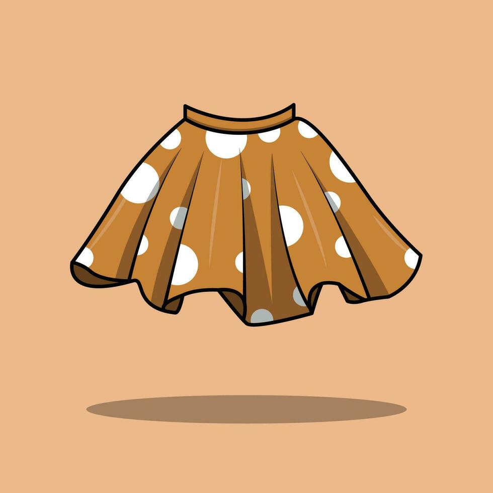 The Illustration of Polka Dot Mini Skirt vector