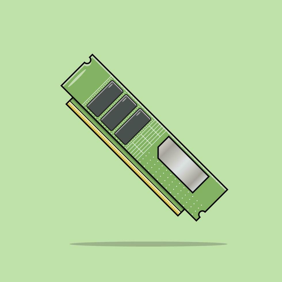 el ilustración de RAM computadora vector